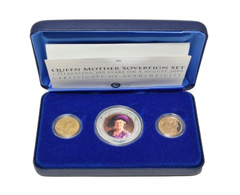 'Queen Mother Sovereign Set,' issued by the Perth Mint to commemorate the Queen Mother's centenary in 2000 &amp; comprising: 