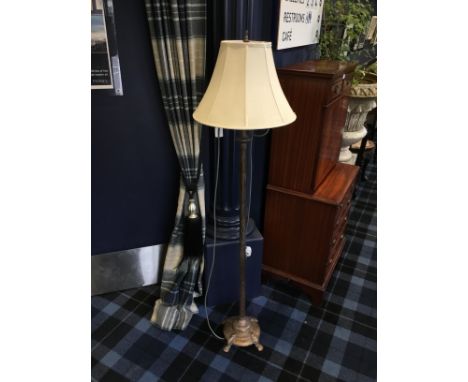 MODERN STANDARD LAMP, with shade, approximately 153cm high overall