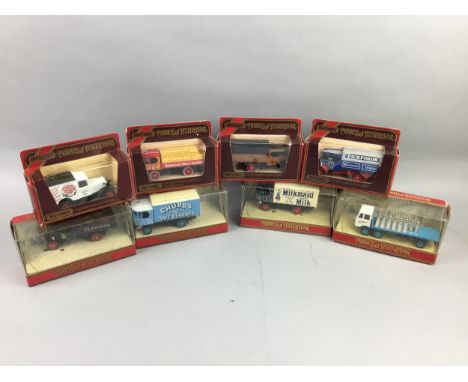 COLLECTION OF MATCHBOX MODELS OF YESTERYEAR BOXED VEHICLES, along with Dinky and Lledo model vehicles