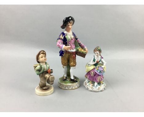 GROUP OF FOUR HUMMEL FIGURES, along with two Doulton figures and others