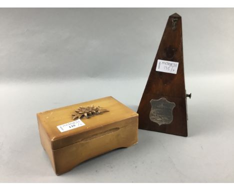 SMALL MUSICAL TRINKET BOX, and a metronome (2)