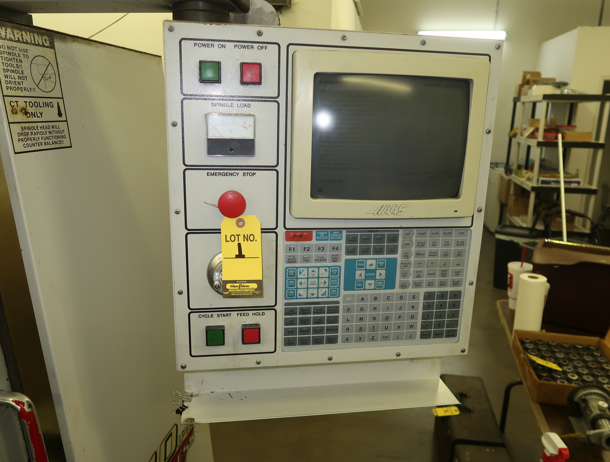 HAAS VF2 CNC MACHINING CENTER, SN. 7859 W/(2) KURT VISES