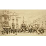 William Walcott (1874-1943) British, A view of Piccadilly Circus, signed in pencil, 4.25" x 6.25".