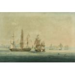 James Bailey, after Thomas Whitcombe, late 18th Century, a hand coloured aquatint, HMS Spartan