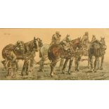Early 20th Century hand coloured lithograph, After Charles Johnson Payne, 'Snaffles', 'Gunners', 7.