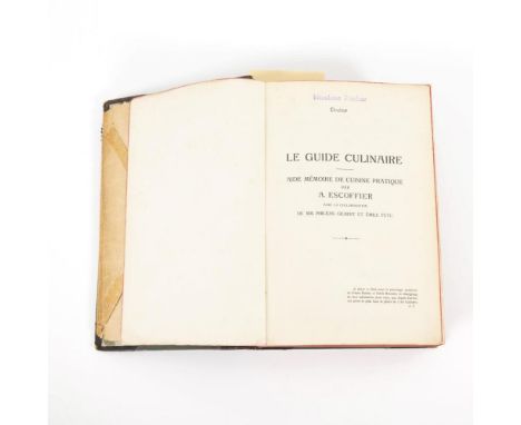                     ESCOFFIER,             A    "Kochkunst-Führer""Ein Hand- und Nachschlagbuch der modernen französischen Kü