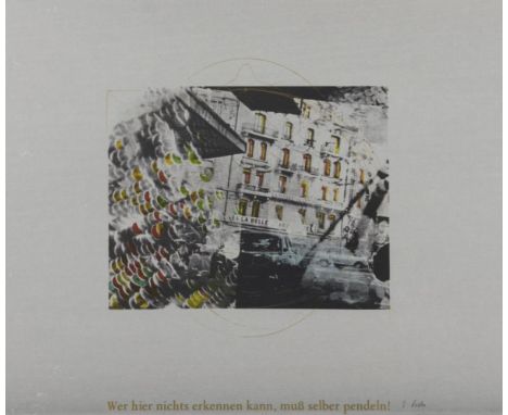                     POLKE,             Sigmar(1941 Oels - 2010 Köln)    "Wer hier nichts erkennen kann, muß selber pendeln!"F