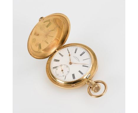  Goldene Savonette in Original-EtuiA. Lange & Söhne. Qualität 1a, Werknr. 45625, Gehäusenr. 45625."A. Lange & Söhne Glashütte