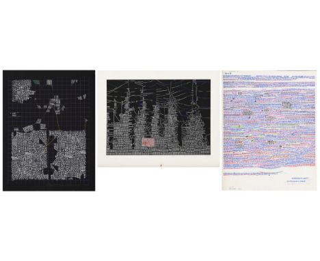                     KIMURA,             Risabura(1924 Yokosuka - 2014 New York City)    3 Werke aus der Serie "City"3 Farbsie