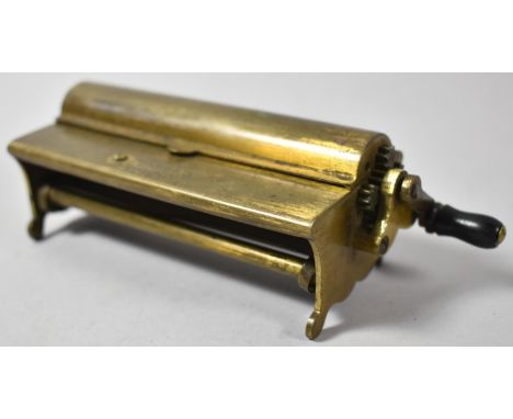 A Vintage Evans &amp; Co. "Concinnum" Cigarette Rolling Machine with Geared Interior, 13cm Long 