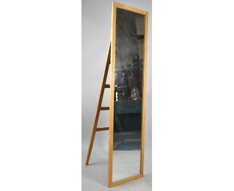 A Modern Easel Backed Cheval Dressing Mirror, 141cm high 
