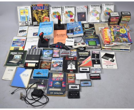 A Collection of Vintage Atari, Amstrad and Amiga Games, Magazines, Controllers, Cassettes etc 