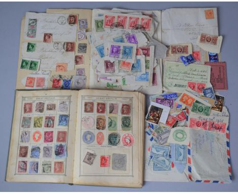 Two Vintage Stamp Album Containing Victorian Penny Reds and Other Victorian and Edwardian British, Commonwealth and Foreign S