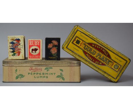 A Collection of Vintage Tins and Matchboxes 