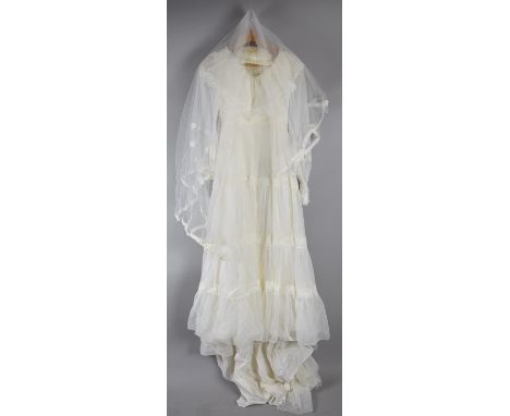 A Vintage "Ceremonia by Nicholas" Wedding Dress in Joan Barrie Bridal Collection Box 