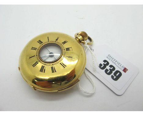 A XIX Century Repeater Chronograph Half Hunter Pocketwatch, the white dial with black Roman numerals, centre seconds and seco