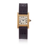 CARTIER, TANK, AN 18 CARAT GOLD WRISTWATCH