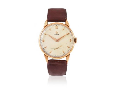 OMEGA A GOLD WRISTWATCH, CIRCA 1950Movement: Cal. 265, manual wind, 15 jewels Case: Gold case, snap case back, stamped 18K 0.