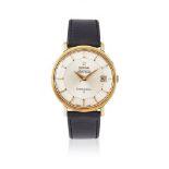 OMEGA, CONSTELLATION, REF. CD 168.004, A GOLD CAPPED WRISTWATCH WITH PIE PAN DIAL AND DATE