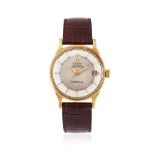 OMEGA, CONSTELLATION, REF. 168.005, A GOLD CAPPED WRISTWATCH WITH PIE PAN DIAL AND DATE