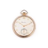 IWC FOR BOUCHERON, AN 18 CARAT WHITE GOLD KEYLESS WIND OPEN FACE POCKET WATCH