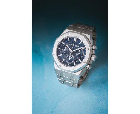 AUDEMARS PIGUET, ROYAL OAK A STAINLESS STEEL CHRONOGRAPH BRACELET WATCH WITH DATE, NO. TH0222JMovement: Cal. 2385, automatic 
