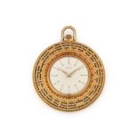 GÜBELIN, A GOLD PLATED KEYLESS WIND WORLD TIME POCKET WATCH