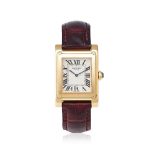 Y CARTIER, COLLECTION PRIVÉE, TANK, REF. 2484 E, AN 18 CARAT GOLD WRISTWATCH