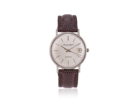 Y INTERNATIONAL WATCH COMPANY (I.W.C), REF. R807A A STAINLESS STEEL WRISTWATCH WITH DATE, NO. 1702608, CIRCA 1960Movement: Ca