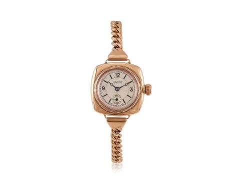 ROLEX, OYSTER UNICORN, REF. 274.789 A 9 CARAT GOLD BRACELET WATCH, NO. 24567, CIRCA 1925Movement: Manual wind, 15 jewels Case