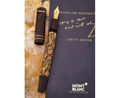 MONTBLANC, WRITERS EDITION, OSCAR WILDE  A LIMITED EDITION FOUNTAIN PEN, NO. 19139/20000, 1994  Cap and Barrel: Marbled cream