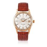 OMEGA, CONSTELLATION, REF. 14393 61 SC, A GOLD CAPPED WRISTWATCH WITH PIE PAN DIAL AND DATE