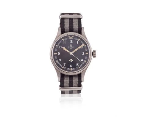 OMEGA, BRITISH ROYAL AIR FORCE, REF. 2777-1 SC A STAINLESS STEEL MILITARY WRISTWATCH, NO. 6645 101000 6B/542 566/53, CIRCA 19