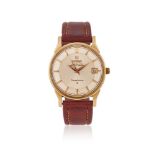 OMEGA, CONSTELLATION, REF. 168.005, A GOLD CAPPED WRISTWATCH WITH PIE PAN DIAL AND DATE