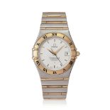 OMEGA, CONSTELLATION, A BI-METAL BRACELET WATCH WITH DATE