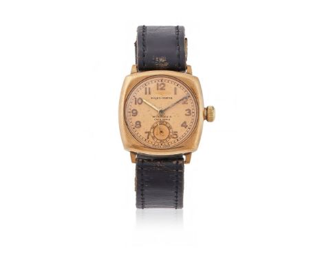 ROLEX, OYSTER A GOLD WRISTWATCH, RETAILED BY MURDOCK'S CAPE TOWN, NO. 35376, CIRCA 1935Movement: Manual wind, 15 jewels Case: