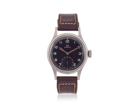 OMEGA, DIRTY DOZEN A STAINLESS STEEL MILITARY WRISTWATCH, NO. Y 2026 10666225, CIRCA 1945Movement: Cal. 30T2, manual wind, 15