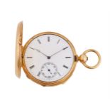 LE ROY & FILS, PARIS, A GOLD FULL HUNTER MINUTE REPEATER POCKET WATCH