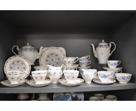 A mixed lot of mid century ceramics, both Tuscan china, to include 'Honiton' and 'Love in the mist' included are a tea pot, c