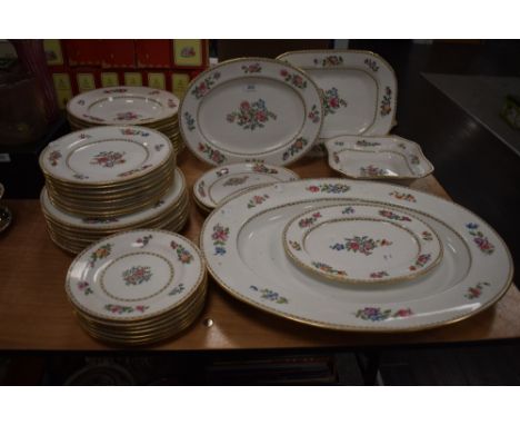 An array of early 20th century Spode Copelands china for Osler designers, London, including platters, kidney shaped plates, b
