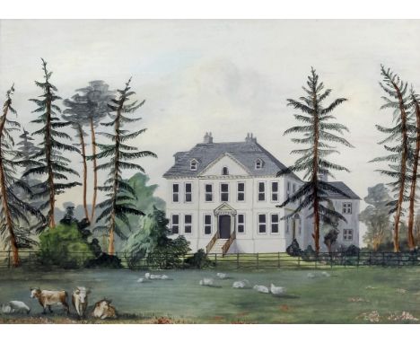 19th Century English school - Gouache - "Kenfield, The Seat of Miss Thomson", 9ins x 12ins, in gilt framed and glazed Note: T