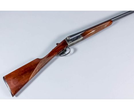 A .410 calibre side by side shotgun by Ugartechea, Serial No. 113731, 26ins blued steel barrels with engine turned top rib, c
