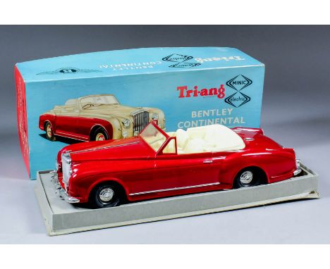 A Tri-Ang Minic electric "Bentley Continental", model No. M.014, in dark red and cream with original box