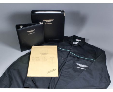 A quantity of Aston Martin ephemera, including - a product training manual for V8 Vantage, contained in binder, Aston Martin 