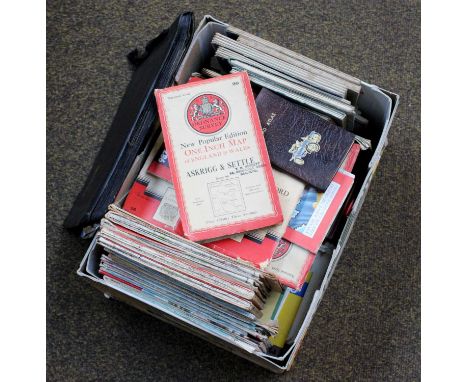 Two Albums of Photographs Relating to Theatre, some signed, Ordnance Survey Maps, etc (one box)