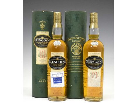 Two bottles of Glengoyne Highland Single Malt Scotch Whisky aged 10 years in original cardboard tubesCondition report: Levels