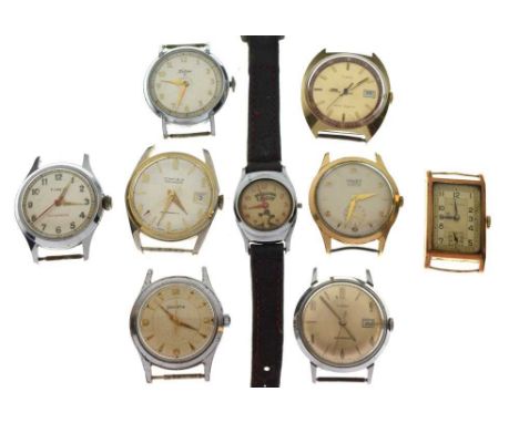Assorted gentleman's wristwatches to include; Timex 'Hopalong Cassidy', Rotary 17 Jewels Incabloc, Rone Seven etc.