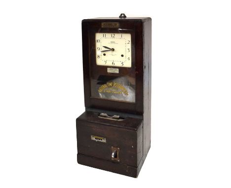 Railway Interest - National Time Recorder Co. Ltd British Rail clocking in clock, 98cm high