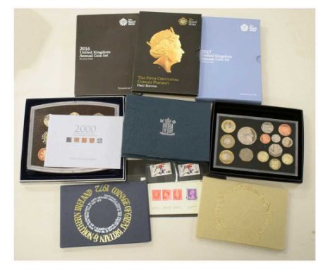 Quantity of Royal Mint United Kingdom proof sets / Annual Coin packs to include 1972, 1976, 1997, 2000, 2011, 2016, and 2017 