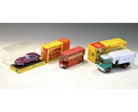 Dinky Toys - Two boxed model vehicles comprising; 289 Routemaster Bus &amp; 978 Refuse Wagon, boxed, together with plastic-ca